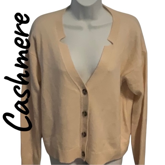 NWT $259 club Monaco Cashmere cardigan top. Sz XL . Color Praline - Picture 2 of 8